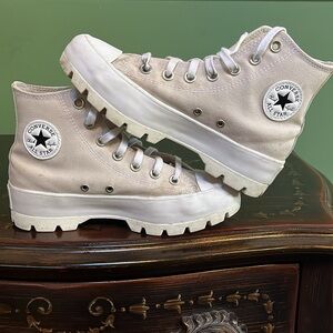 Converse Chuck Taylor All Star Lugged Platform High Top Sneakers 6 Desert Sand